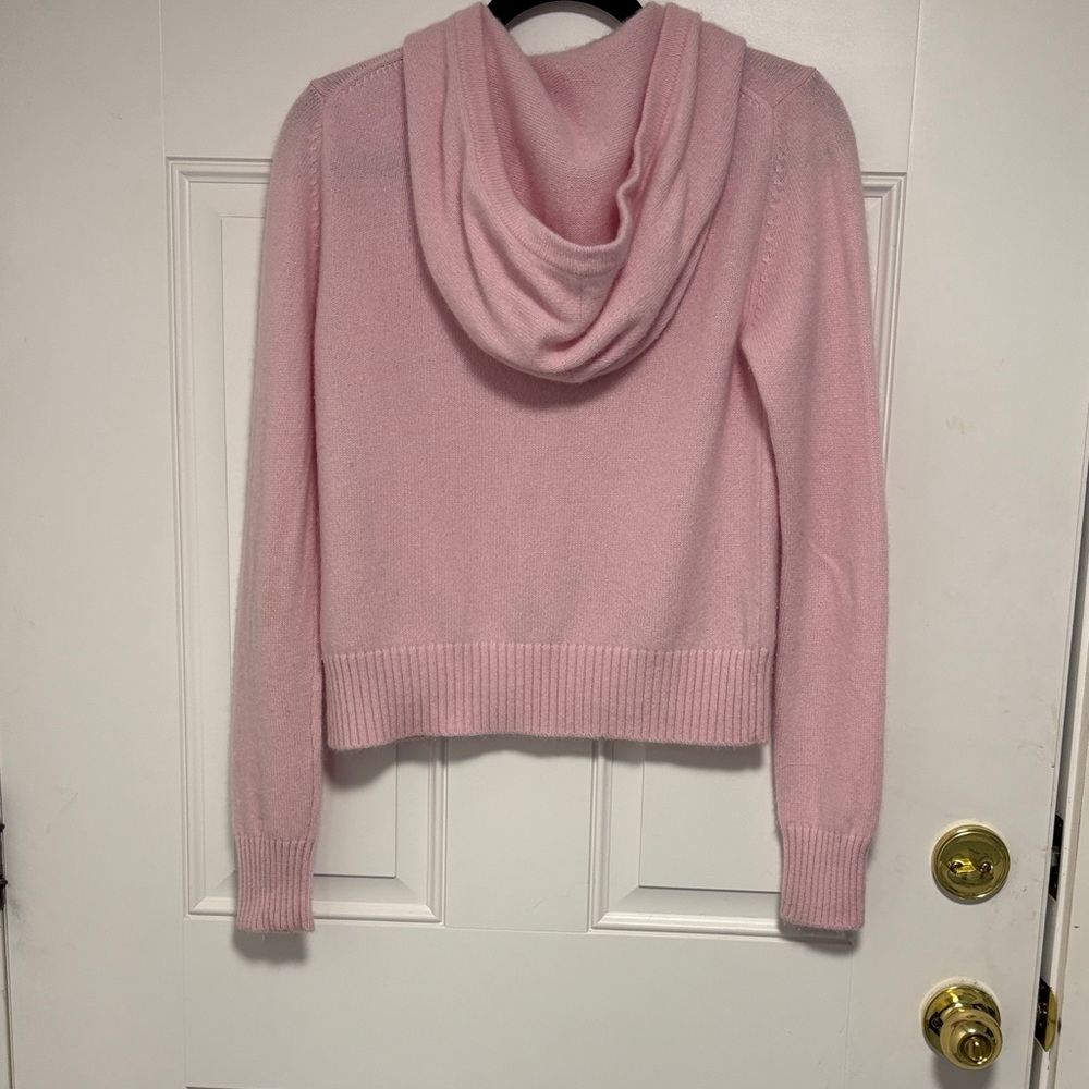 Aritzia Light Pink Zip-Front Hooded Cardigan - Picture 6 of 12